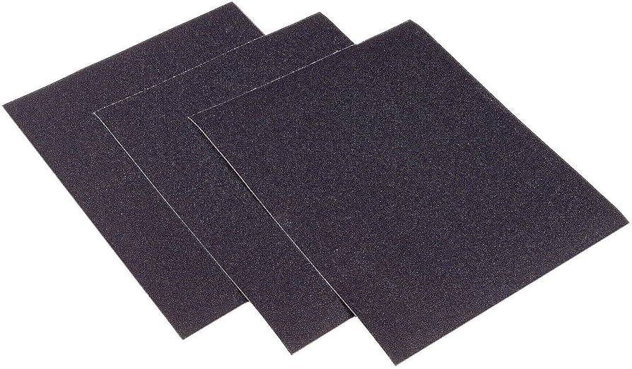 Hojas de lija flexibles con base de látex para acabados finos en metal, madera y plásticos